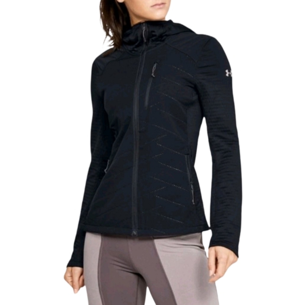 Under Armour Women's Coldgear Reactor Exert Active Jacket Black/Black Medium